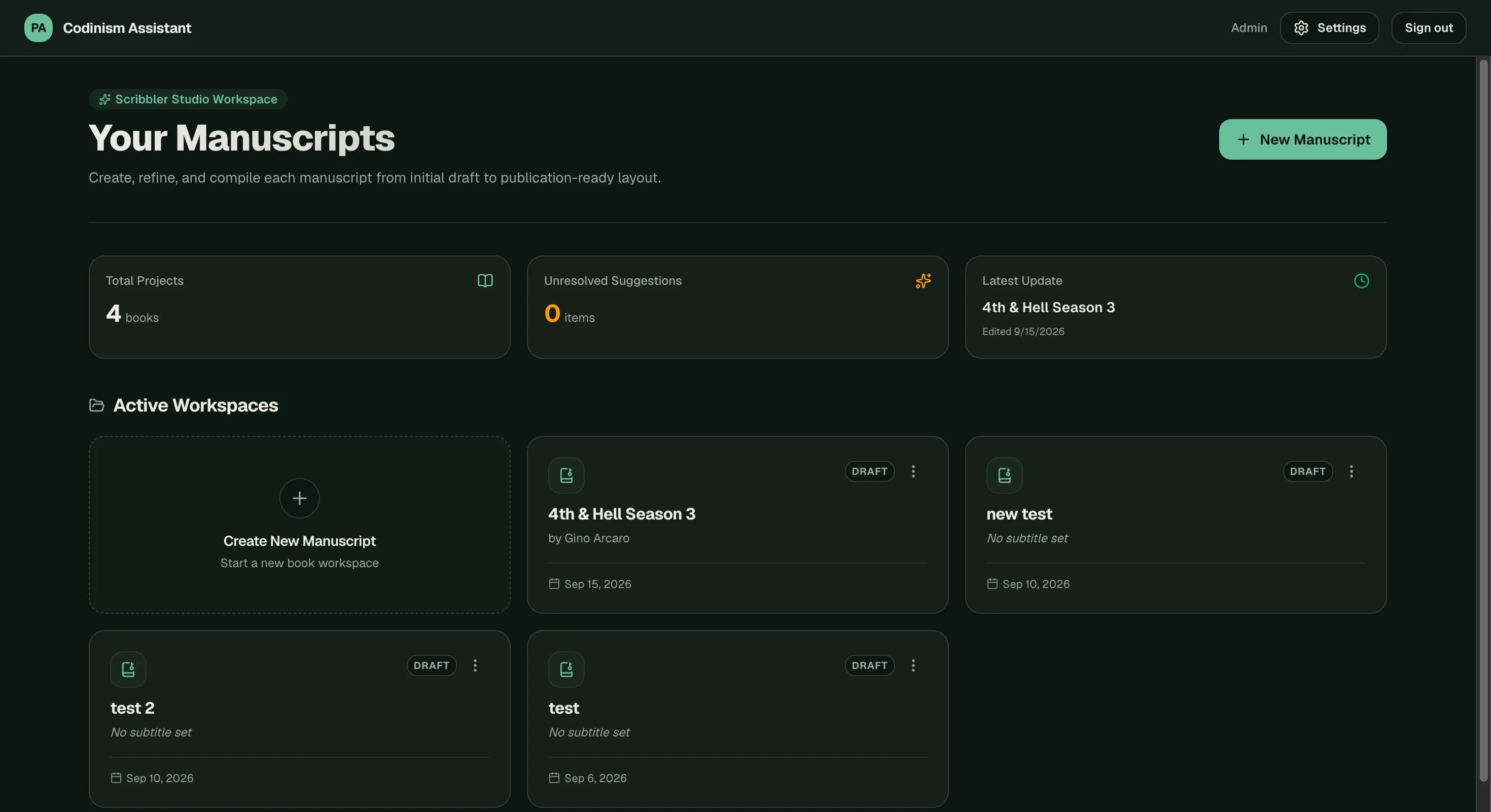 Publishing Assistant preview